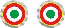 Sticker kokarde italian style, 21mm, 2 pieces