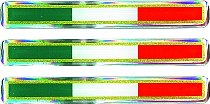 Aufkleber Streifen Italian Style, gerade, 3 Stück