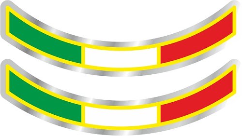 Sticker stripes italian style, curved, 2 pieces