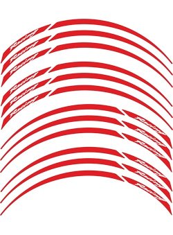 Sticker bead of rim racing, red