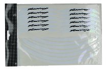 Sticker bead of rim racing, white