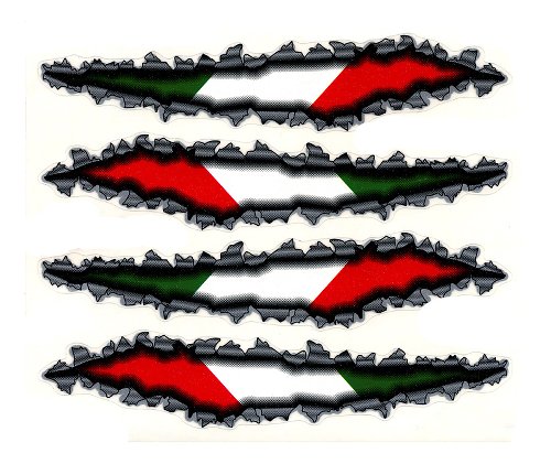 Sticker kit italian flag, astute, 14x16cm