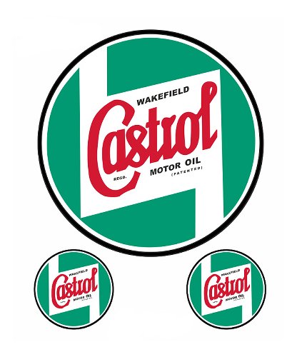 Kit d`autocollants Castrol, 1x 8,5cm, 2x 3cm