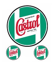 Kit de pegatinas Castrol, 1x 8,5cm, 2x 3cm