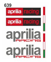 Aprilia kit de adhesivos `racing`, 6 piezas, 10x12cm
