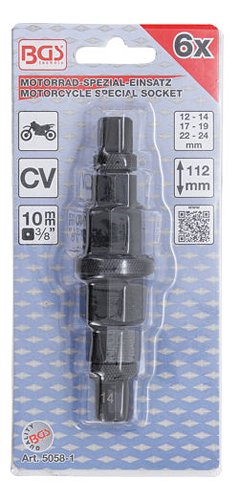 Motorrad-Spezial-Einsatz | Antrieb 10 mm (3/8´) | 12 - 24 mm