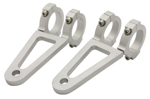 Lamp holder kit CNC silver, 35mm