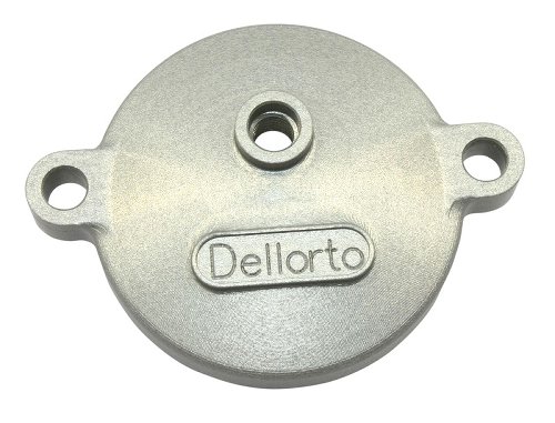 Vergaserdeckel Aluminium CNC, silber für Dellorto PHF