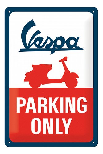 Vespa plaque en tôle Parking Only, 20x30cm