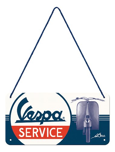 Vespa Hanging sign ´service´, 10x20 cm