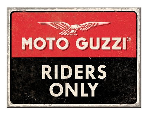 Moto Guzzi Magnet, Riders Only 6x8 cm
