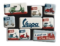 Vespa Magnet kit, model chart, 7x9,30x2 cm