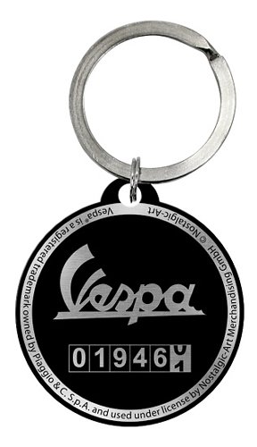 Vespa porte-clés rond, compteur km 4x4 cm