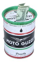 Moto Guzzi alcancía en forma de barril, 9,30 x 11,70 cm