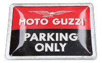 Moto Guzzi Tin plate sign ´parking only´, 15 x 20 cm