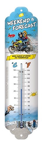 Motomania Thermometer `weekend forecast`, 6,5x28 cm