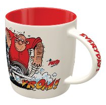 Motomania Cup `kick start your day!`, 8,5x9 cm