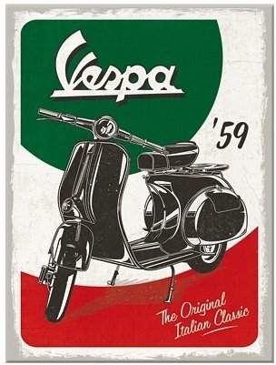 Vespa Magnet, riders only, 6x8 cm