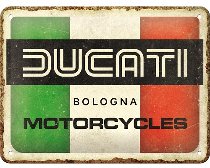 Insegna Ducati in latta Italia logo Giugiaro 15 x 20 cm