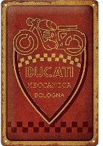 Insegna Ducati in latta Meccanica Bologna 20 x 30 cm