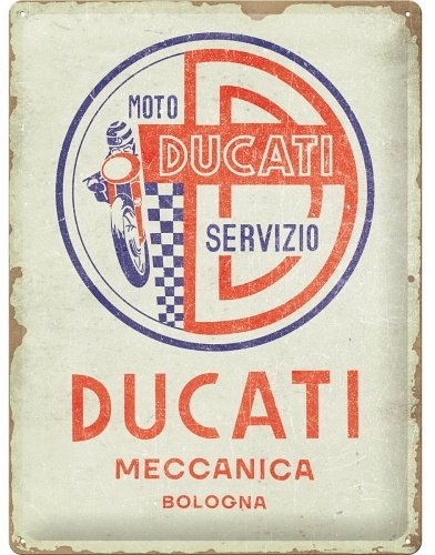 Ducati Blechschild Moto Servizio Meccanica 30 x 40 cm