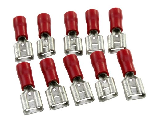 Connecteur plat 6,8mm W, rouge kit de 10pcs.