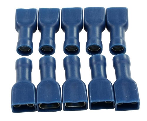 Connecteur plat 6,8mm W, bleu isolé kit 10 pièces