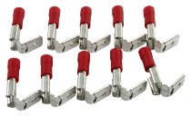 Flachstecker 6,8mm Weiblich, rot Abzweig 10er Set