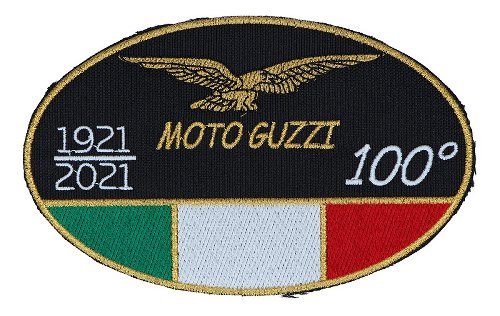 Moto Guzzi Aufnäher ´100 Jahre´, medium, oval, 15,5cm x
