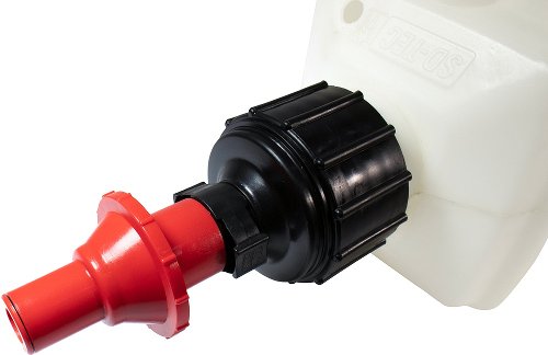 SD-TEC bidón de gasolina 10L blanco, tapa rápida roja