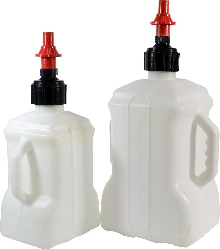 SD-TEC Gas can 10L white, with red quick release cap