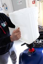 SD-TEC Bidón de gasolina 20L blanco, con cierre rápido rojo