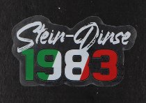 Stein-Dinse Aufkleber 1983, 80x45mm, transparent, Weiß