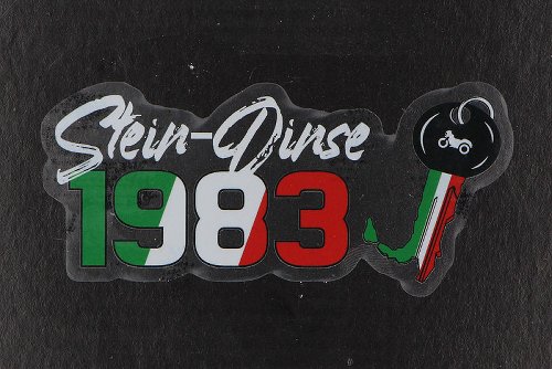 Stein-Dinse Sticker 1983 with key, 110x50mm, transparent,