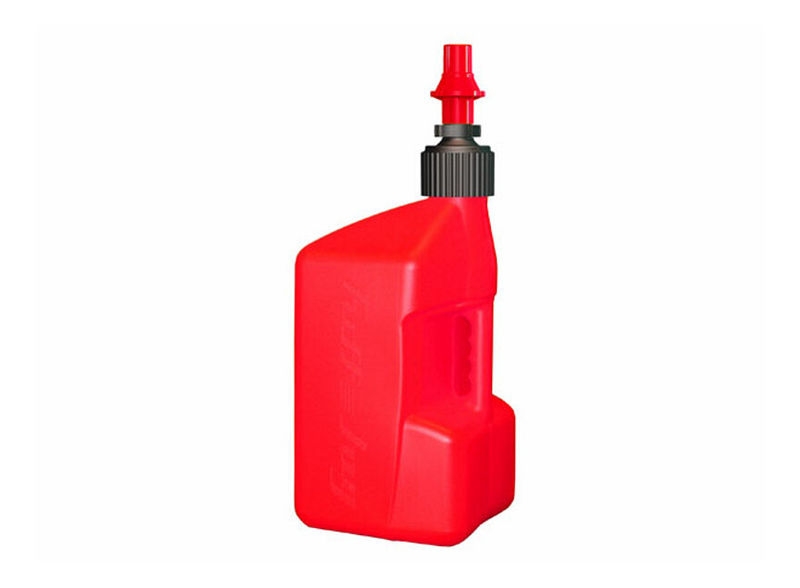 Tuff Jug gas can 20L red, with red quick release cap.