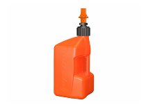 Tuff Jug gas can 20L orange, with orange quick release cap.