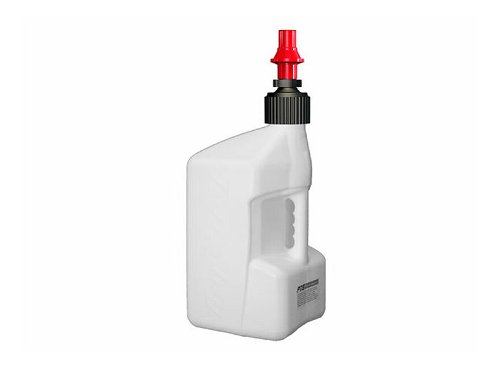 Tuff Jug gas can 20L white, with red quick release cap.