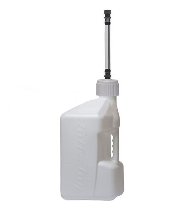 Tuff Jug gasoline can 20L, white with Auto-Stop filling hose