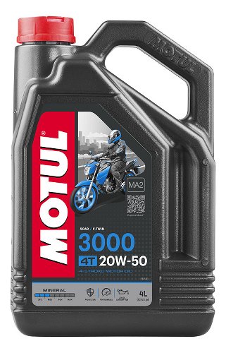 MOTUL aceite de motor 3000 4T 20W50, 4 litros