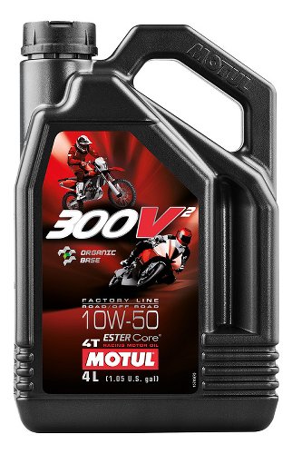 MOTUL Motoröl 300V² 4T FL RR OR 10W50, 4 Liter