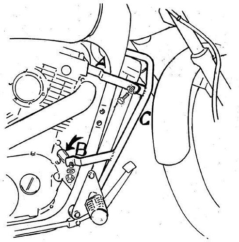 Hepco & Becker Engine guard, Chrome - Honda VT 1100 C