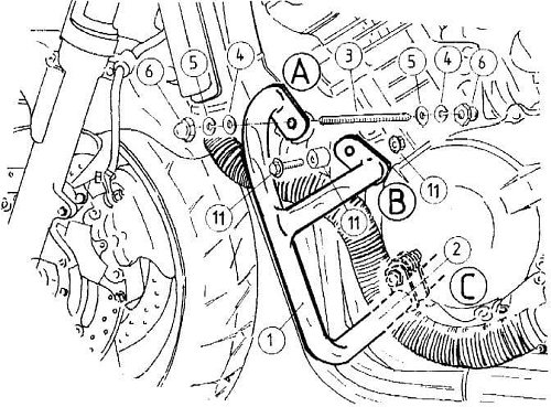 Hepco & Becker Engine protection bar, Black - Honda CB 900