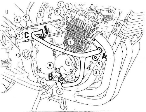 Suzuki Motorschutzbügel GSF 650 / S Bandit schwarz