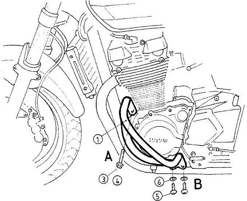 Suzuki Motorschutzbügel GSX 1400 chrom