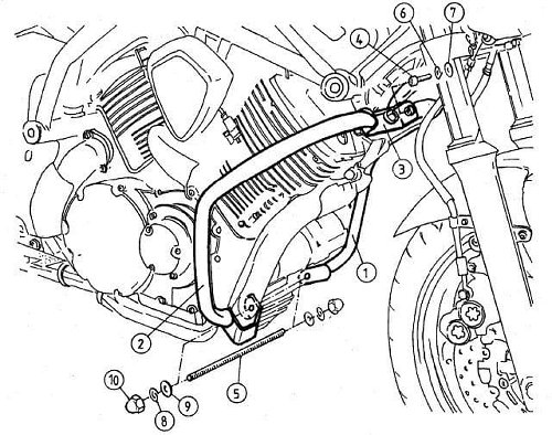 Yamaha Motorschutzbügel BT 1100 Bulldog chrom