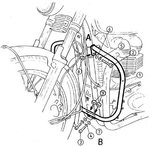 Triumph Motorschutzbügel Thruxton bis 2015 chrom