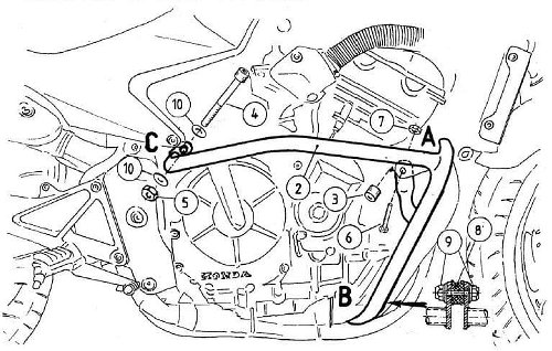 Hepco & Becker Engine protection bar, Black - Honda CBF 600