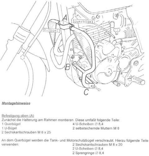 Hepco & Becker Motorschutzbügel, Schwarz - Honda SLR 650