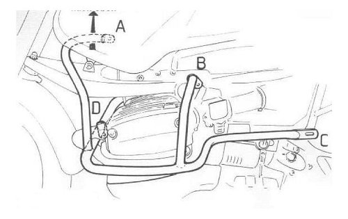 Hepco & Becker Engine protection bar, Black - BMW R 1150 GS