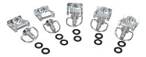 SD-Tec Quick release fasteners set of 5, 14mm, silver, with